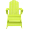 Image de vidaXL Chaise de jardin Adirondack avec pied en bois massif de sapin vert