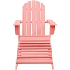 Image de vidaXL Chaise de jardin Adirondack avec pied en bois massif de sapin rose