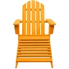 Image de vidaXL Chaise de jardin Adirondack avec pied en bois massif de sapin orange
