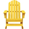 Image de vidaXL Chaise à bascule Adirondack en bois massif de sapin jaune