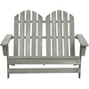 Image de vidaXL Banc de jardin Adirondack 2 places en bois massif de sapin gris