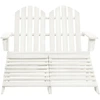 Image de vidaXL Banc de jardin Adirondack 2 places avec pied en bois de sapin blanc