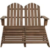Image de vidaXL Banc de jardin Adirondack 2 places avec pied en bois de sapin brun
