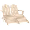 Image de vidaXL Banc de jardin Adirondack 2 places avec pied en bois de sapin