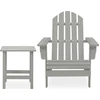 Image de vidaXL Chaise de jardin Adirondack avec table en bois massif de sapin gris