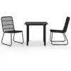 Image de vidaXL Ensemble de jardin 3 pièces Poly rotin et verre