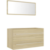 Image de vidaXL Ensemble de meubles de salle de bain 2 pièces en bois composite chêne Sonoma