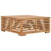 Image de vidaXL Gartentisch und Fußhocker Set mit Dunkelgrauem Kissen Teakholz