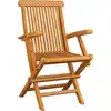 Image de vidaXL Chaises de jardin avec coussins taupe 6 pcs. Bois massif teck