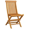 Image de vidaXL Chaises de jardin avec coussins bleus 4 pcs. Bois massif teck