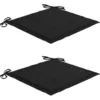 Image de vidaXL Chaise à bascule avec coussin noir en teck massif