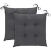 Image de vidaXL Chaise à bascule avec coussin anthracite bois massif teck