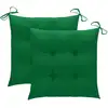 Image de vidaXL Chaise à bascule avec coussin vert en teck massif