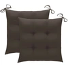 Image de vidaXL Chaise à bascule avec coussin Taupe bois massif teck