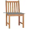 Image de vidaXL Chaises de jardin 2 pcs. avec coussins teck massif