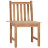 Image de vidaXL Chaises de jardin 2 pcs. avec coussins teck massif