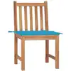 Image de vidaXL Chaises de jardin 2 pcs. avec coussins teck massif