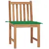 Image de vidaXL Chaises de jardin 2 pcs. avec coussins teck massif