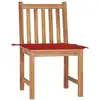 Image de vidaXL Chaises de jardin 2 pcs. avec coussins teck massif