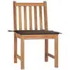 Image de vidaXL Chaises de jardin 2 pcs. avec coussins teck massif