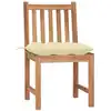 Image de vidaXL Chaises de jardin 2 pcs. avec coussins teck massif