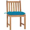 Image de vidaXL Chaises de jardin 2 pcs. avec coussins teck massif