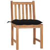 Image de vidaXL Chaises de jardin 2 pcs. avec coussins teck massif