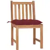 Image de vidaXL Chaises de jardin 2 pcs. avec coussins teck massif