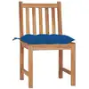 Image de vidaXL Chaises de jardin 2 pcs. avec coussins teck massif