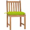 Image de vidaXL Chaises de jardin 2 pcs. avec coussins teck massif