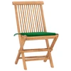 Image de vidaXL Ensemble de jardin 3 pièces avec coussins Pliable Bois massif Teck