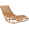 Image de Chaise longue à bascule avec support en teck massif