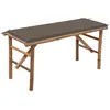 Image de vidaXL Banc de jardin pliable avec support 118 cm bambou