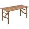 Image de vidaXL Banc de jardin pliable avec support 118 cm bambou