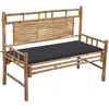 Image de vidaXL Banc de jardin avec support 120 cm bambou