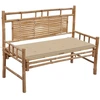 Image de vidaXL Banc de jardin avec support 120 cm bambou