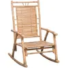 Image de vidaXL Chaise à bascule avec coussin en bambou