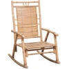 Image de vidaXL Chaise à bascule avec support en bambou