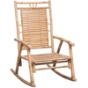 Image de vidaXL Chaise à bascule avec coussin en bambou