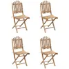 Image de vidaXL Salon de jardin 5 pièces avec coussins Pliable Bambou