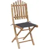 Image de vidaXL Chaises de jardin pliantes 2 pcs. avec coussins bambou