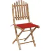 Image de vidaXL Chaises de jardin pliantes 2 pcs. avec coussins bambou