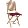 Image de vidaXL Chaises de jardin pliantes 2 pcs. avec coussins bambou