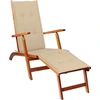 Image de vidaXL Chaise longue avec repose-pieds et support en bois massif d'acacia