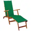 Image de vidaXL Chaise longue avec repose-pieds et support en bois massif d'acacia