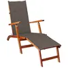 Image de vidaXL Chaise longue avec repose-pieds et support en bois massif d'acacia