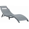 Image de vidaXL Chaise longue avec support Gris Bois massif Acacia