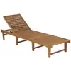 Image de vidaXL Bain de soleil pliable avec support Acacia massif