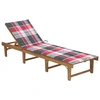 Image de vidaXL Bain de soleil pliable avec support Acacia massif