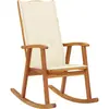 Image de vidaXL 3064181 Chaise à bascule avec coussins Bois d'acacia massif (311844+43181)